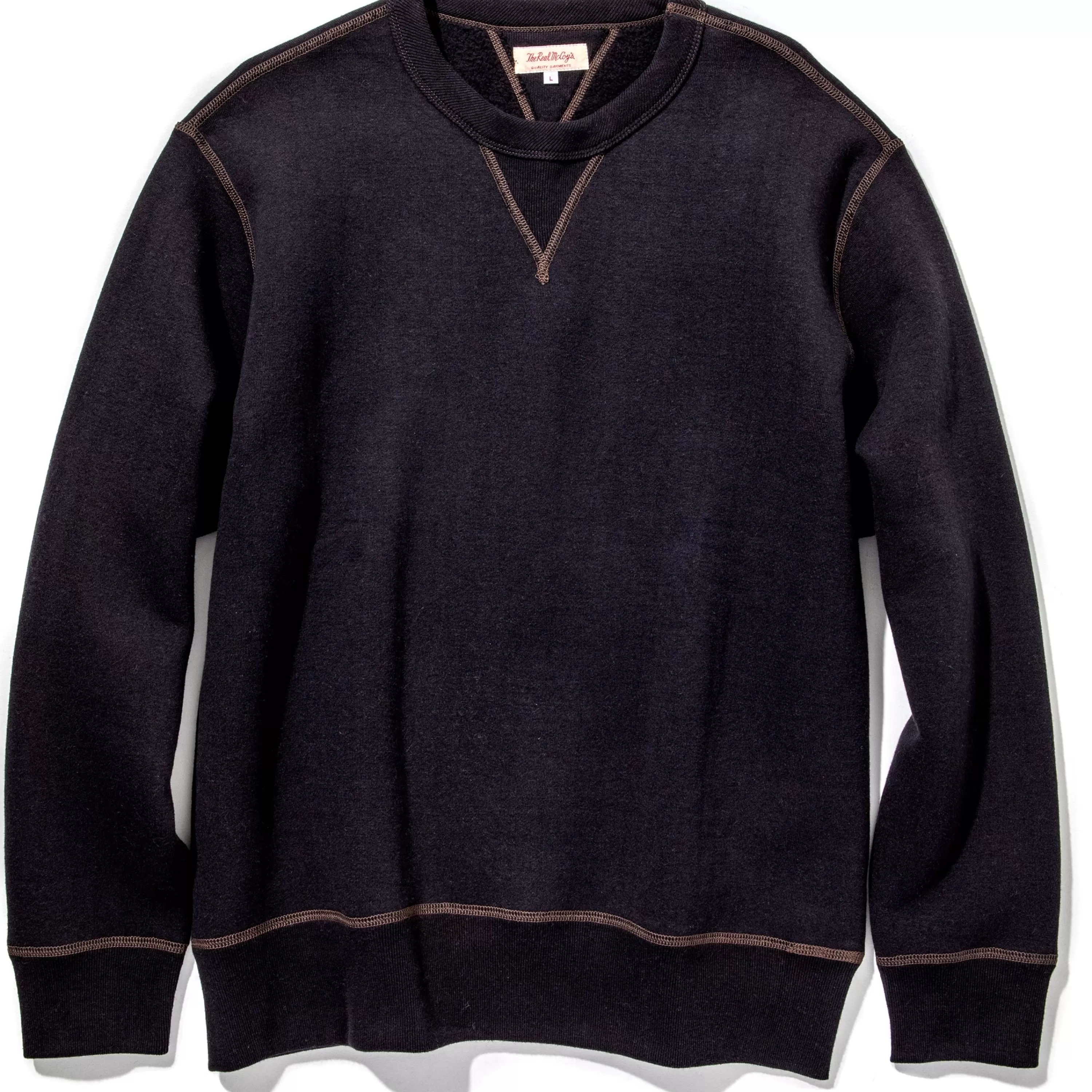 Joe McCoy 10 Oz. Loopwheel Crewneck Sweatshirt 030 Black Cheap