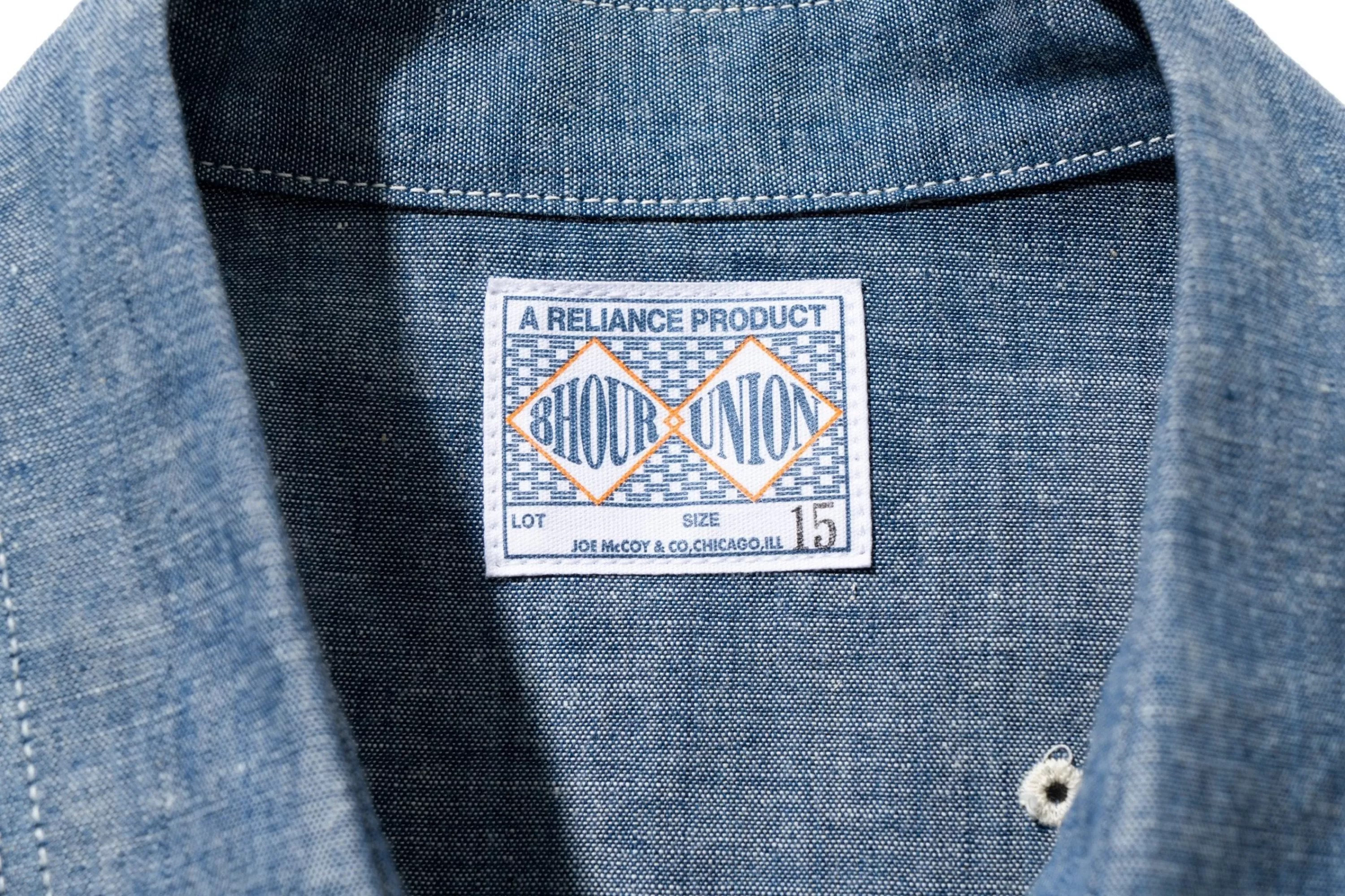 Joe McCoy 8Hu Heavy Duty Chambray Work Shirt Light Blue New