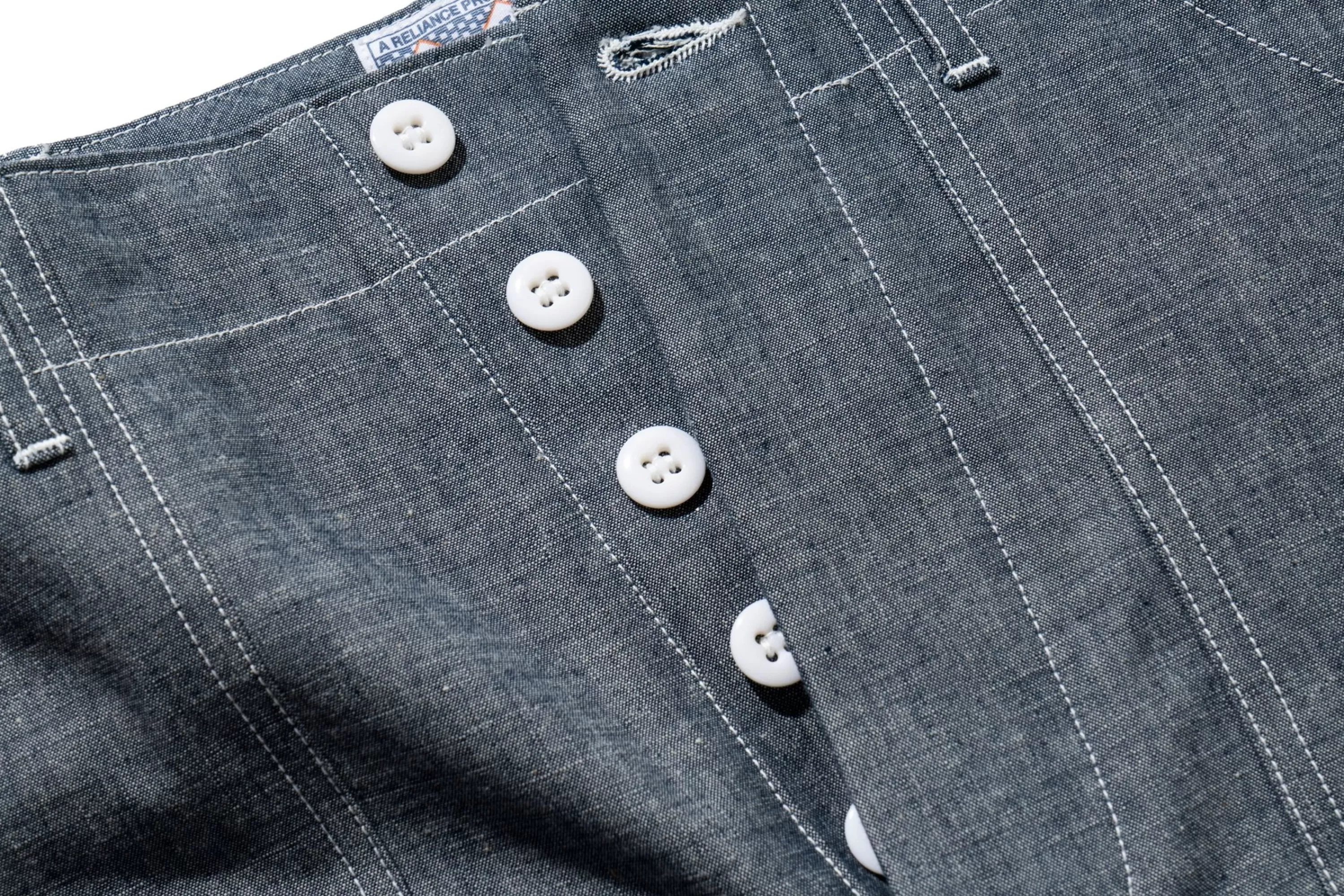 Joe McCoy 8Hu Light Chambray Utility Trousers Light Blue Cheap