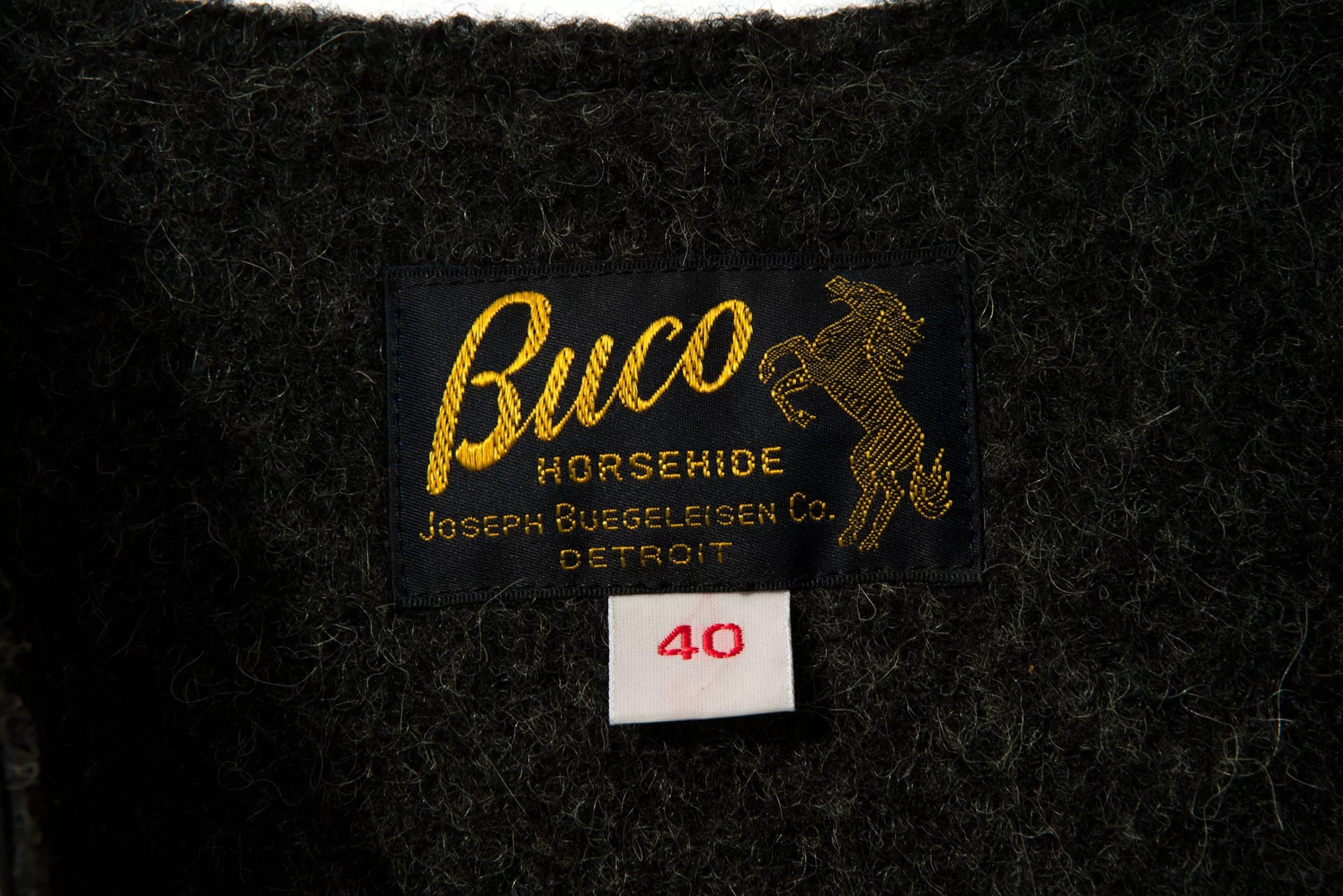 Buco Leather Alpaca Vest 030 Black Store