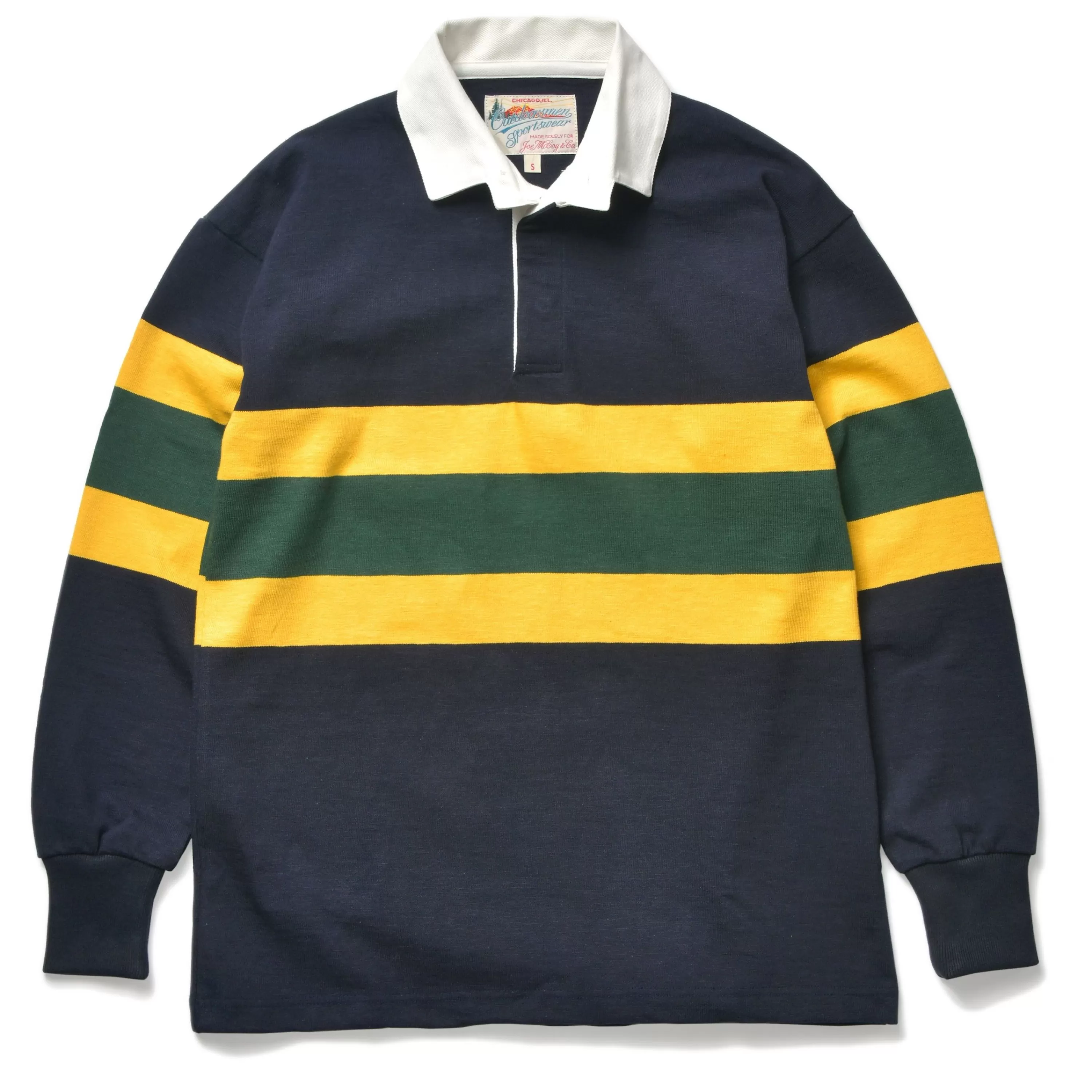Joe McCoy Climbers' Striped Rugby Shirt 143 D.Blue Best Sale