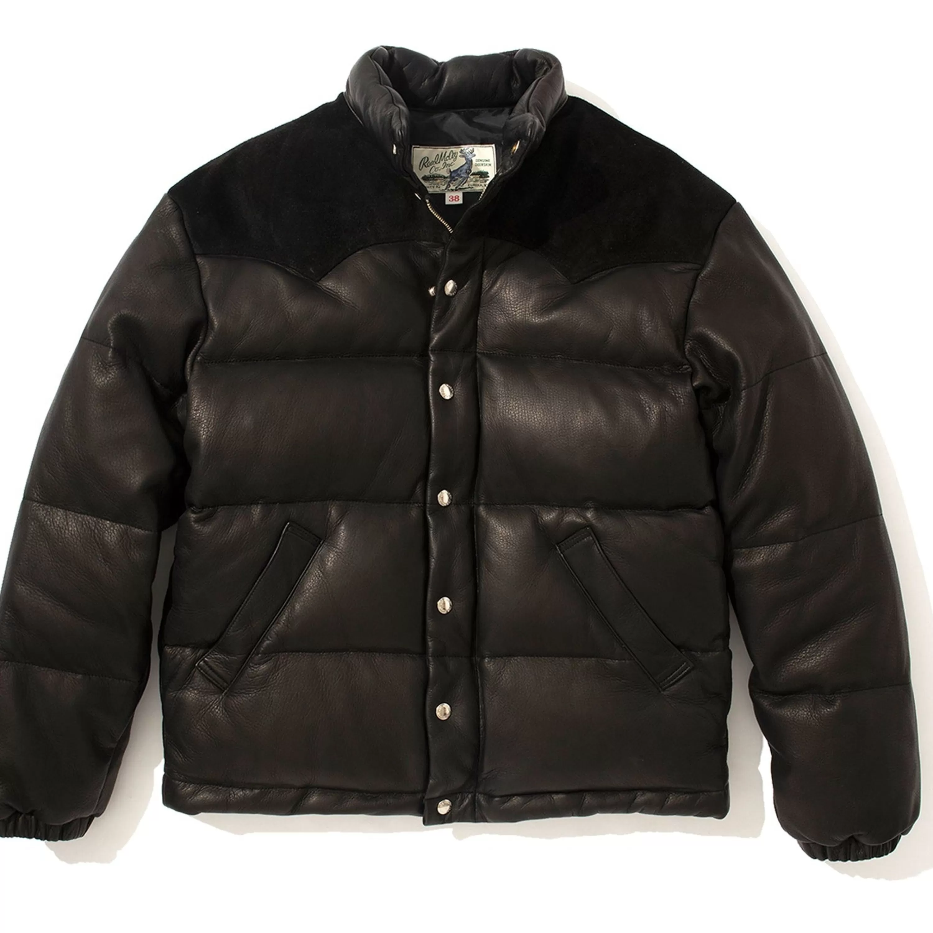 Joe McCoy Deerskin Down Jacket Black Flash Sale