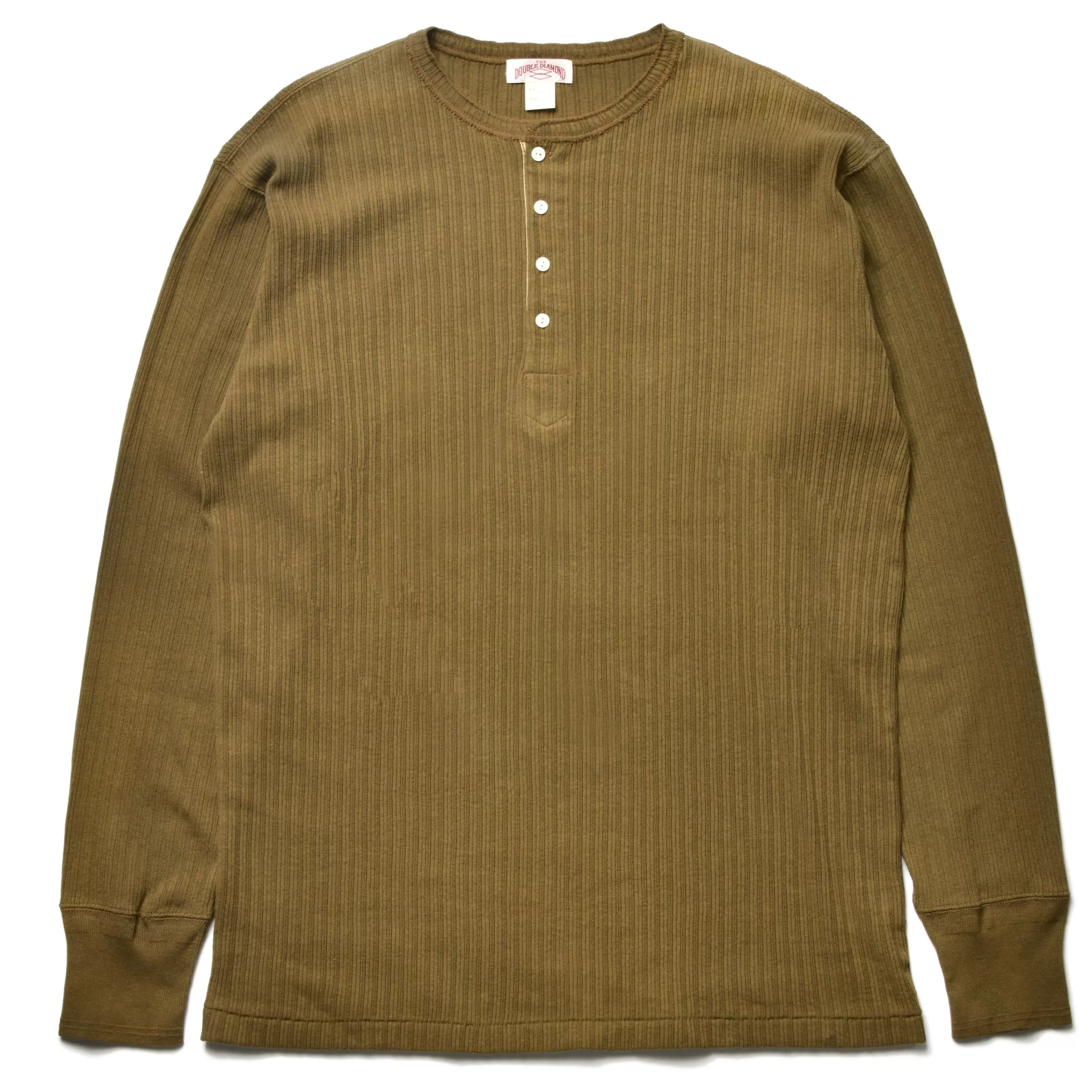 Joe McCoy Double Diamond Eyelet Henley Undershirt 040 Khaki Store
