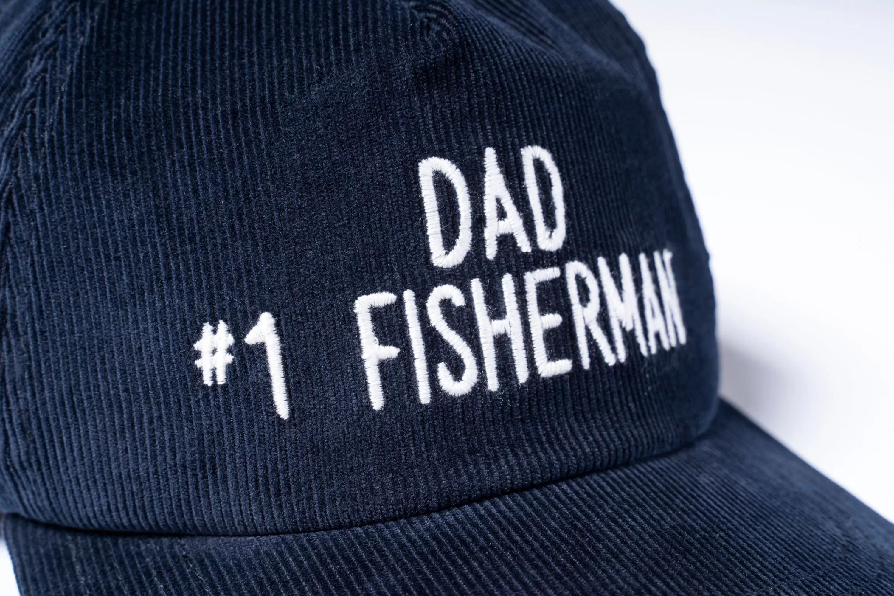 Joe McCoy Five Panel Corduroy Cap / #1 Fishing Dad Navy Clearance
