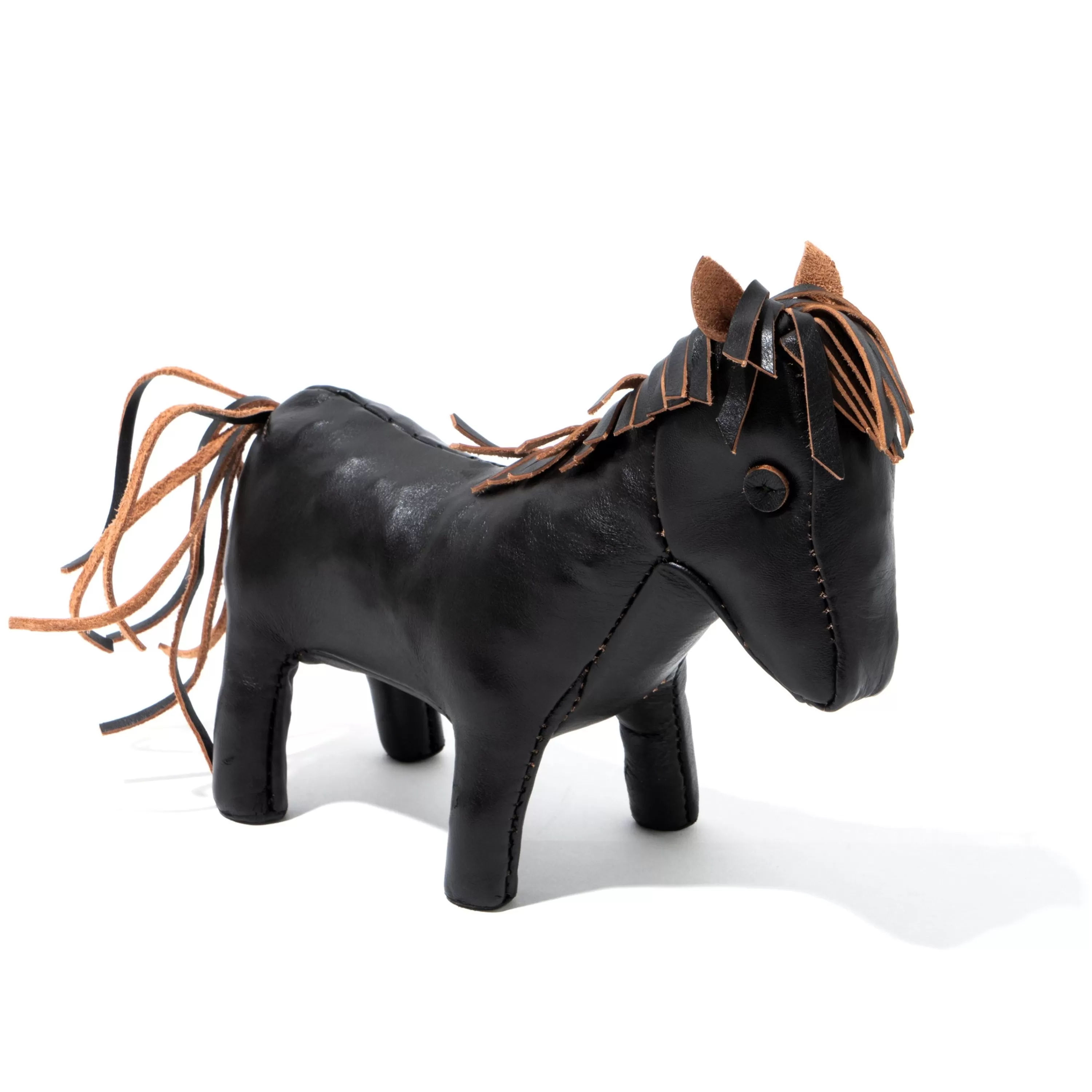 The Real McCoy's Handcrafted Horsehide Animals - Donkey Brown Clearance