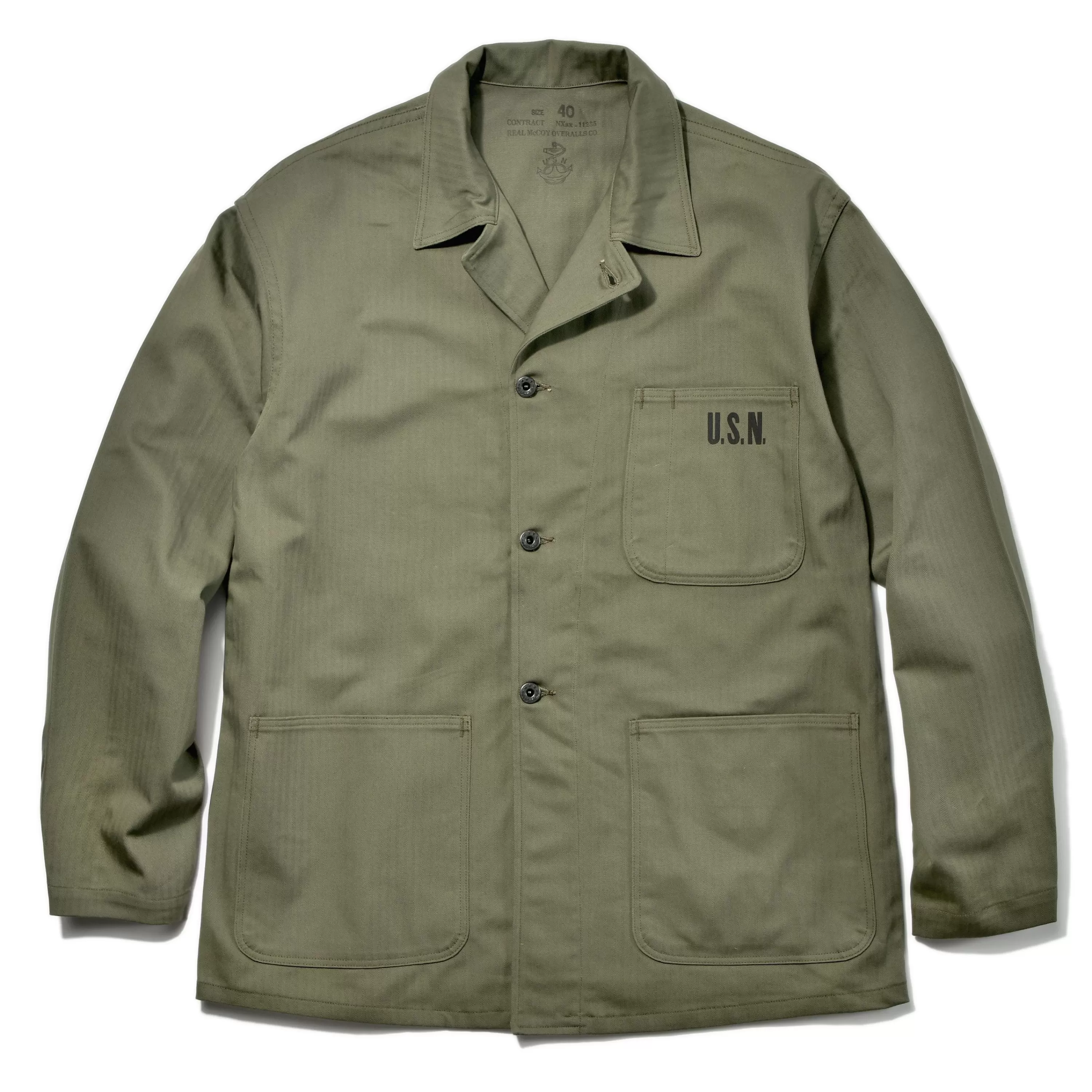 The Real McCoy's Jacket, Utility N-3 / Stencil 150 Olive Store