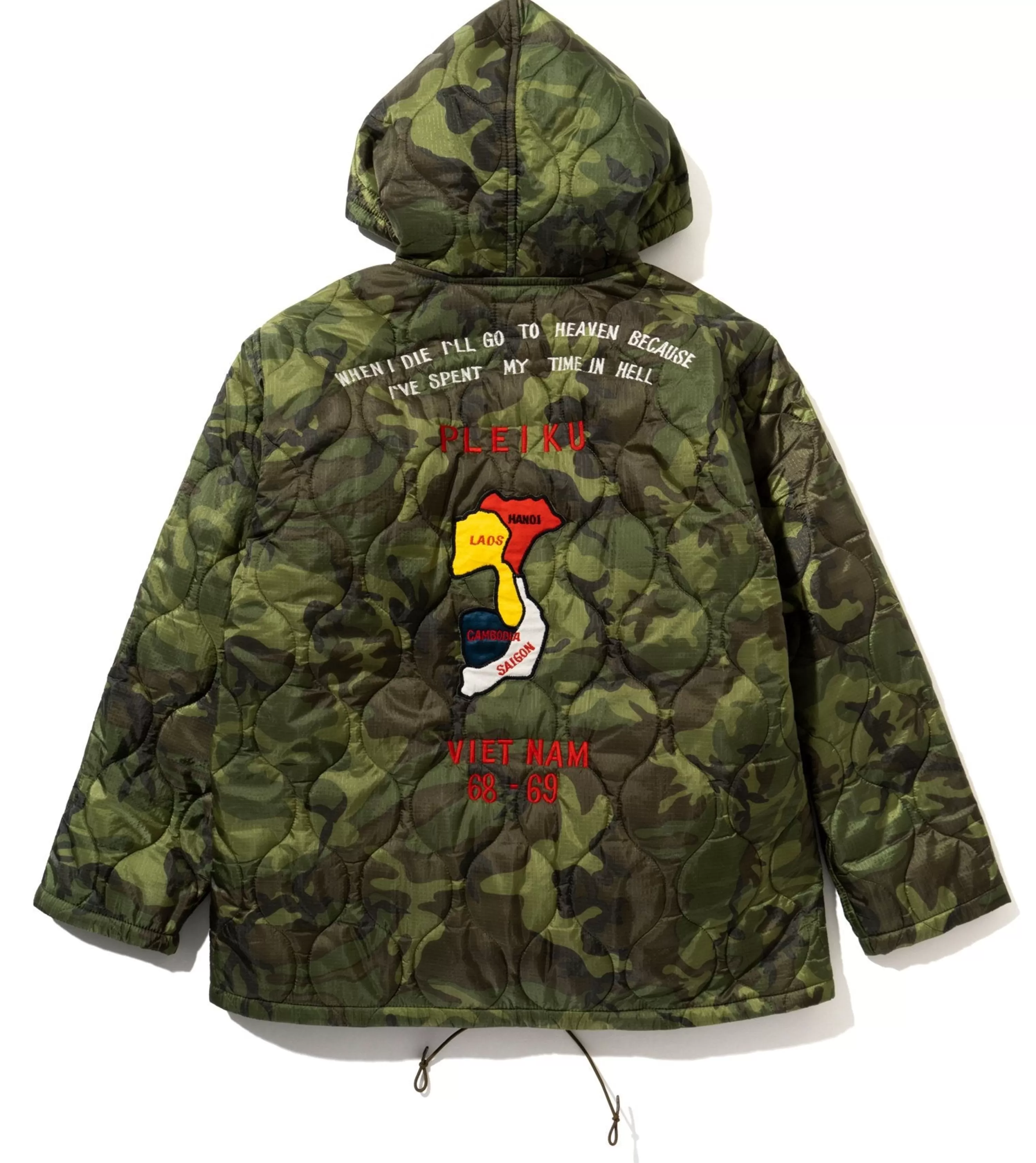 The Real McCoy's Liner, Camouflage Poncho Parka Green Clearance