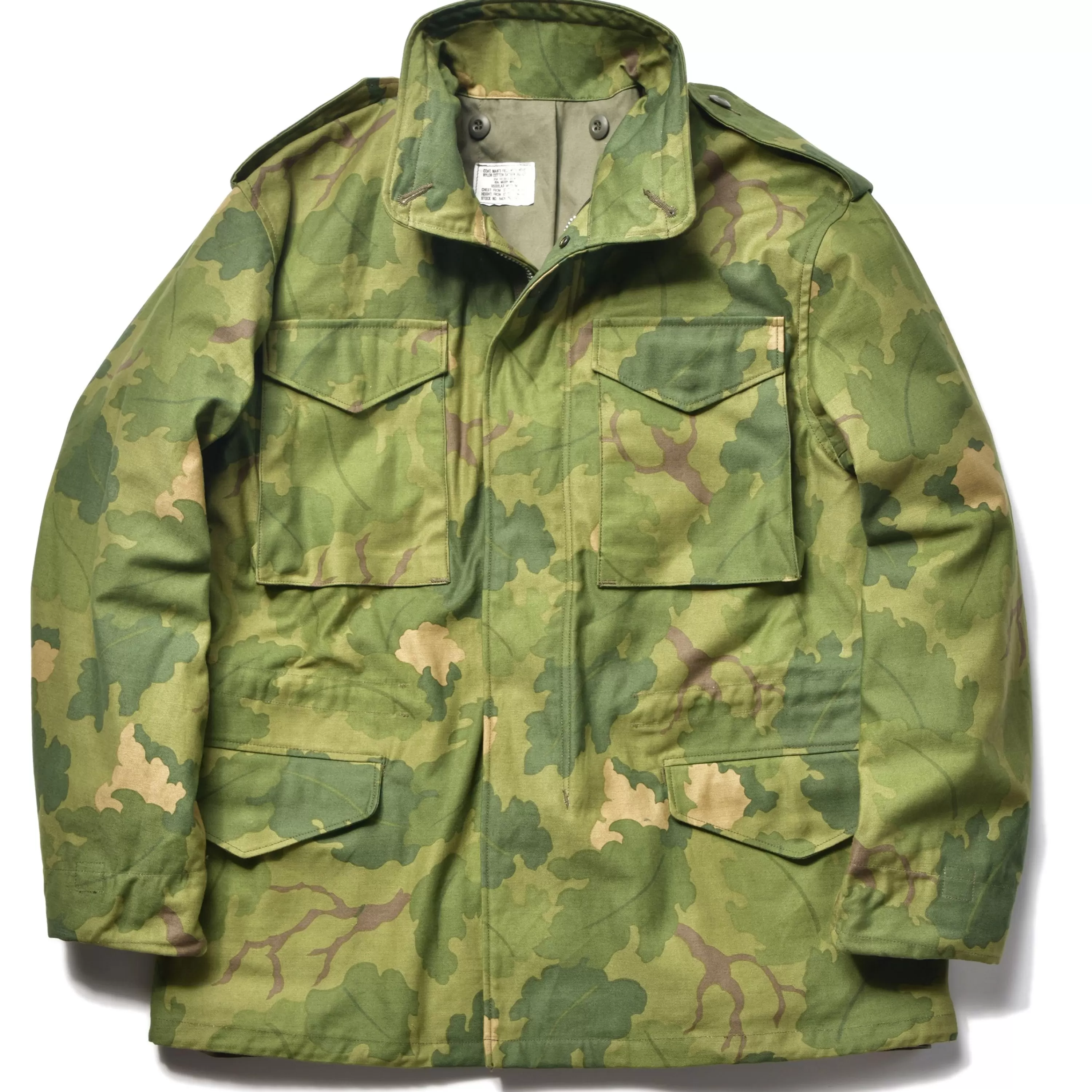 The Real McCoy's M-65 Field Coat / Mitchell Pattern 160 Green Clearance