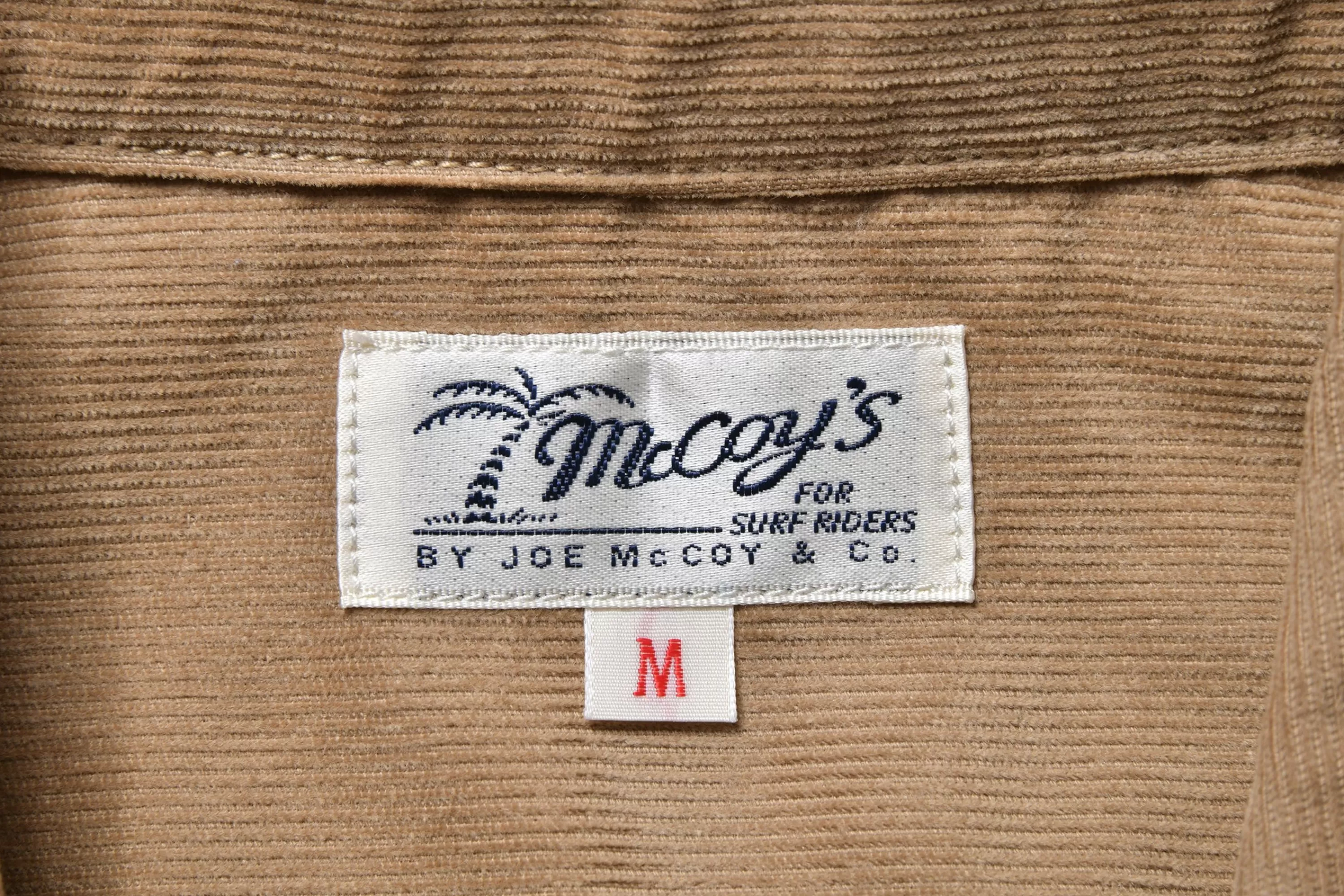 Joe McCoy Open Collar Resort S/S Shirt / Summer Corduroy 041 Beige Best