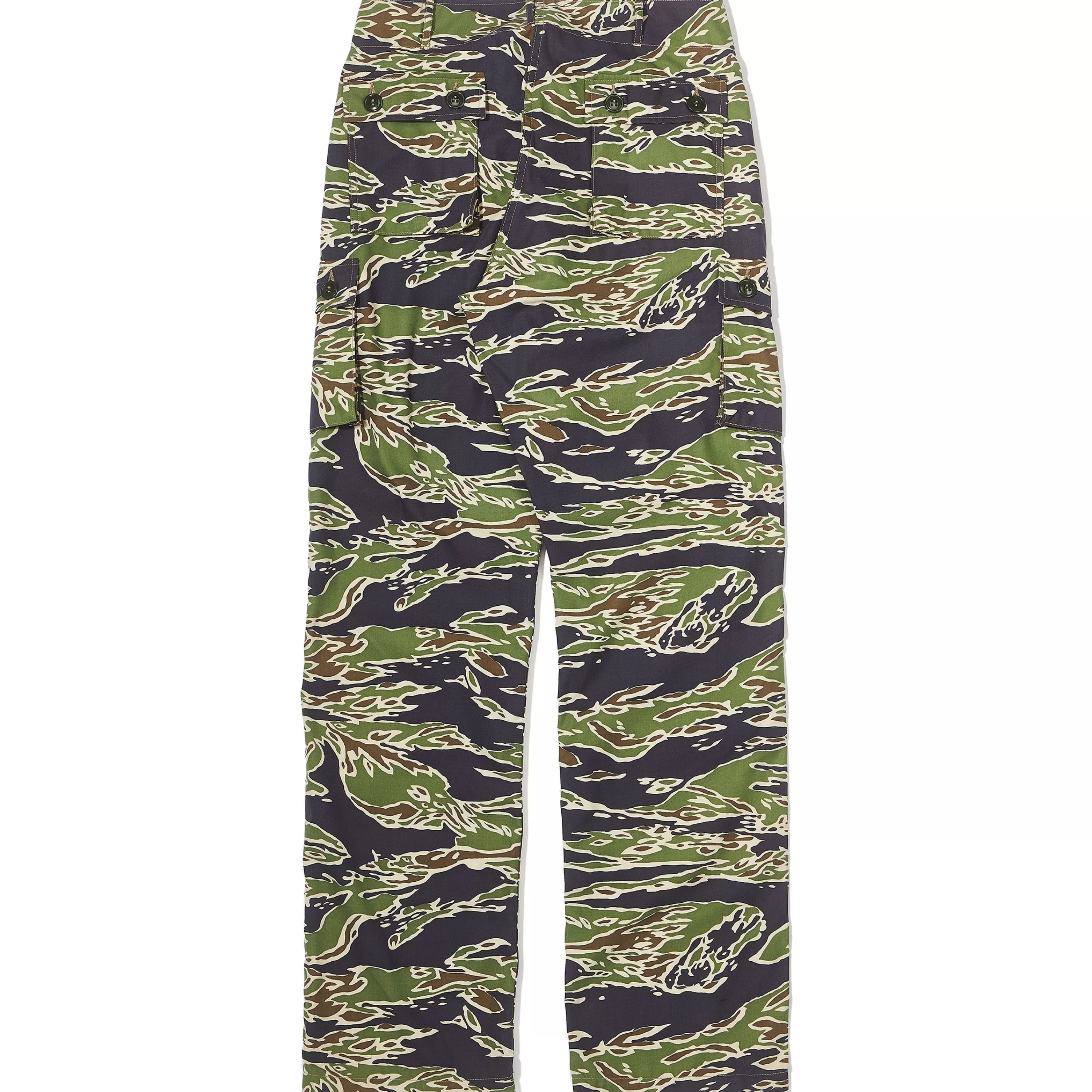 The Real McCoy's Tiger Camouflage Trousers / Late War 160 Green Hot