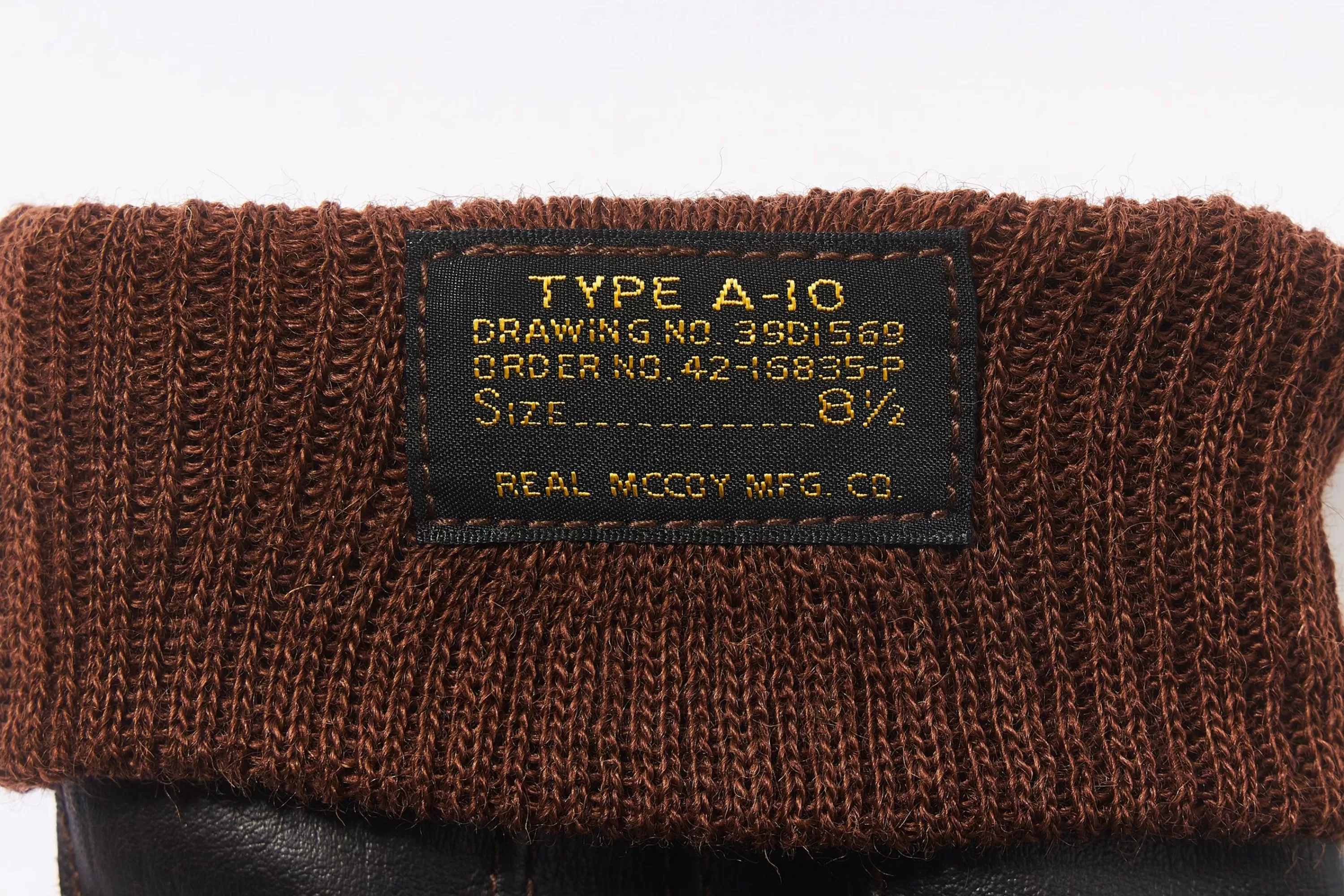 The Real McCoy's Type A-10 Glove, Flying Winter 051 Seal Brown New