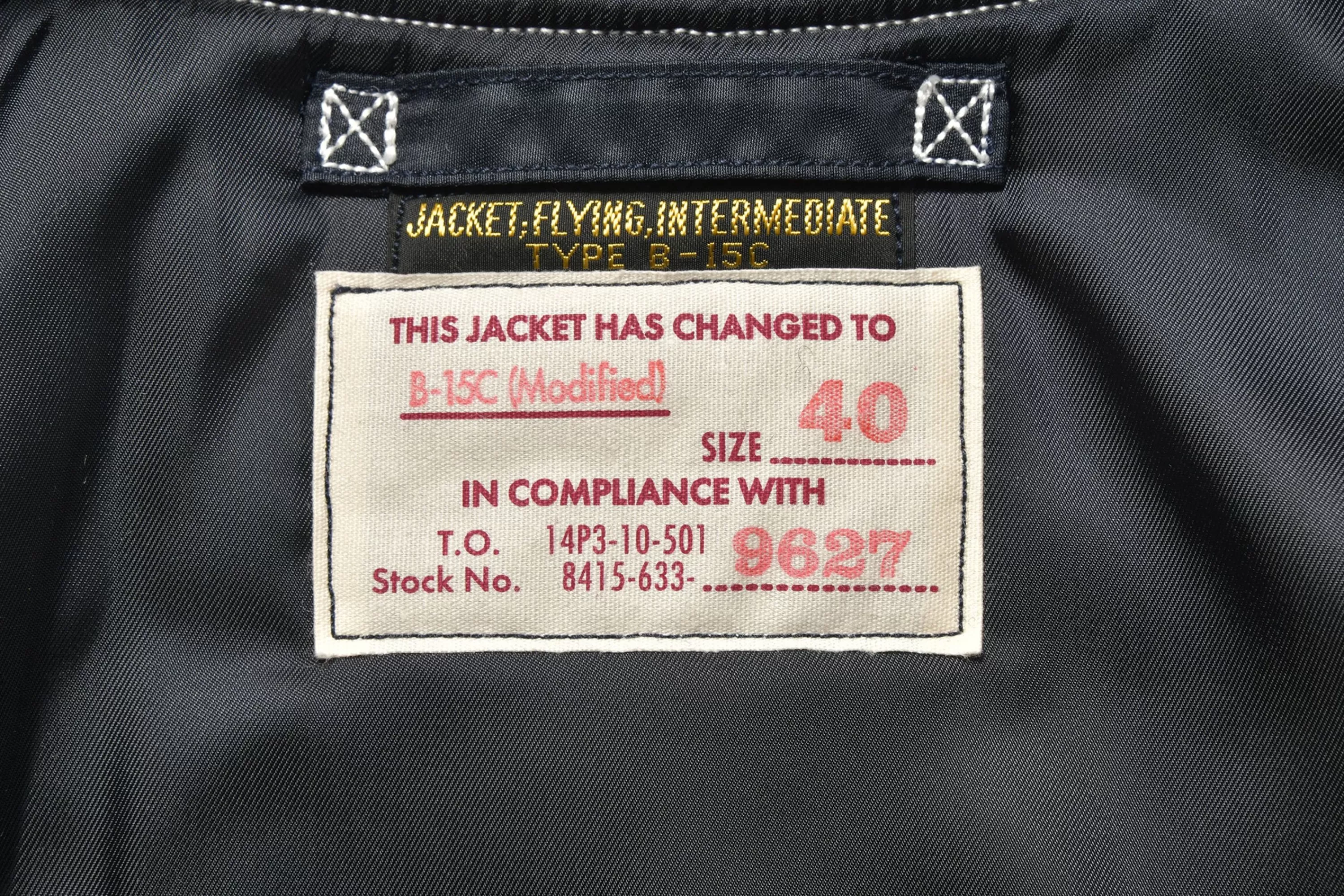 The Real McCoy's Type B-15C Real Mccoy Mfg.Co. / Modified 140 Navy Sale