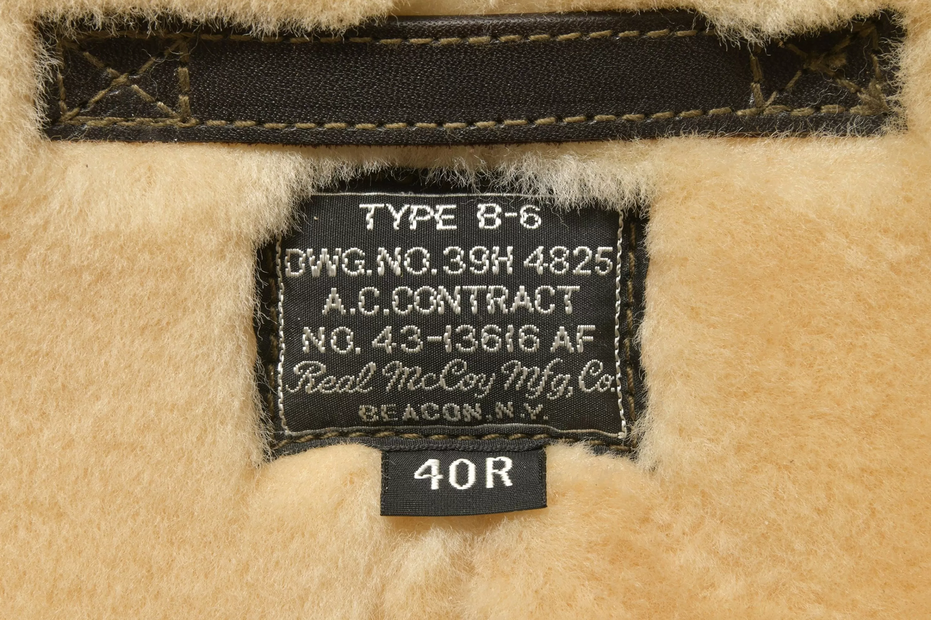 The Real McCoy's Type B-6 Real Mccoy Mfg.Co 051 Seal Brown Sale