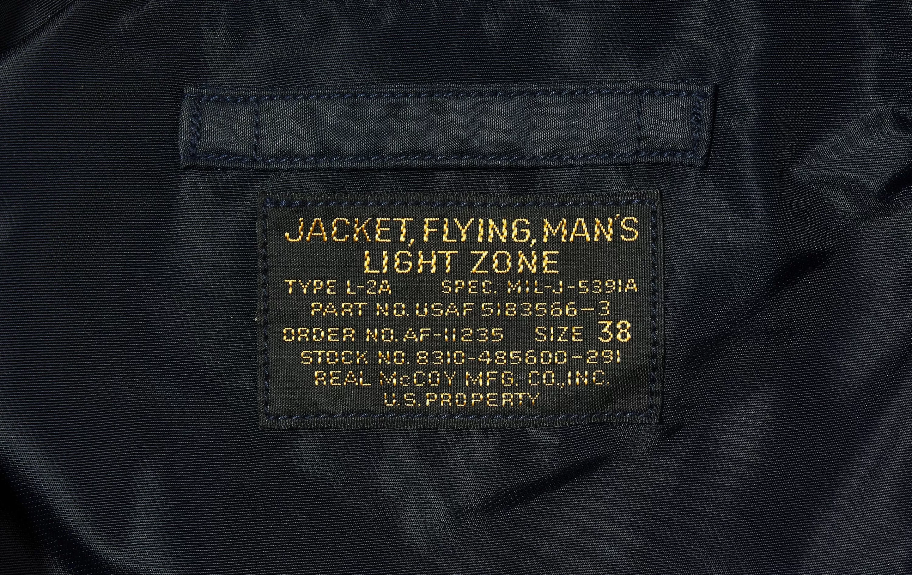 The Real McCoy's Type L-2A Real Mccoy Mfg. Co. 140 Navy Best Sale