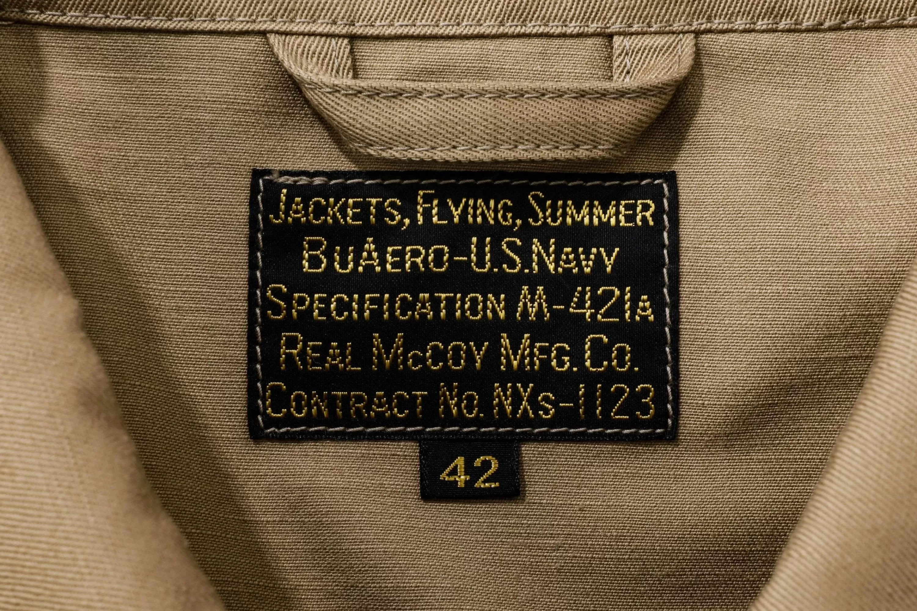 The Real McCoy's Type M-421A Real Mccoy Mfg. Co. Tan Shop