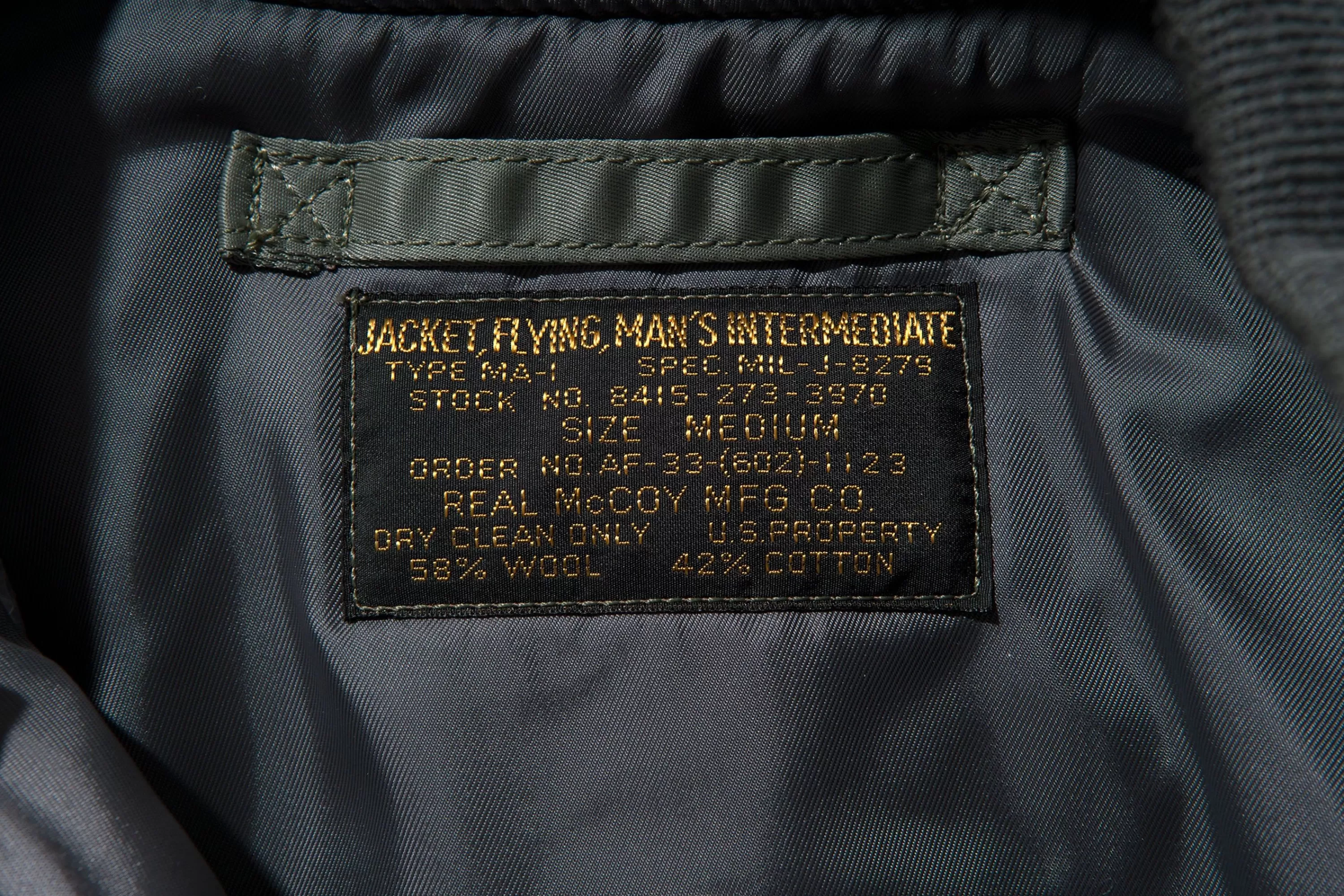The Real McCoy's Type Ma-1 / Laosian Highway Patrol Olive Cheap